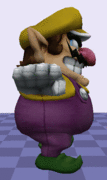 Wario Belly Inflation Overalls.gif
