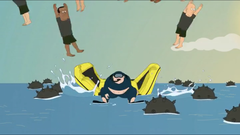 Fat Connie Sits On Raft.png